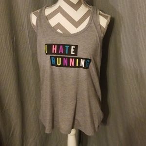 Clearance 🛍I hate running grey XL ladies tank top